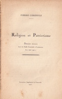 Religion et patriotisme : dernier recours lu à la salle centrale à Lausanne le 2 mai 1917 vignette
