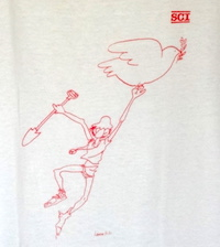 T-shirt SCI, civiliste s'envolant vignette