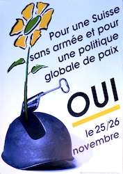 Pour une Suisse sans armée et pour une politique globale de paix : OUI le 25/26 novembre vignette