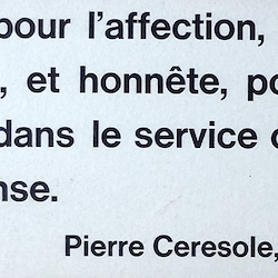 Panneau avec citation de P. Ceresole (1)