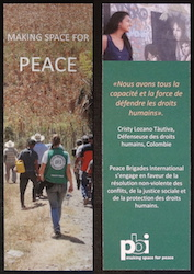 Marque-page « Making space for peace »