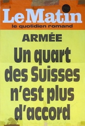 Armée : Un quart des Suisses n'est plus d'accord vignette